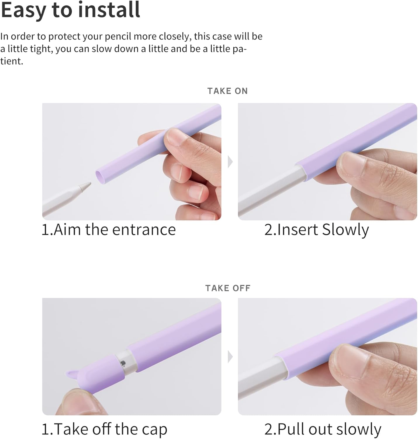 ELETIUO Silicone Case Compatible with Apple Pencil (USB-C),Protective Holder Grip Sleeve with Cap Accessories,Anti-Slip Cover Supports Magnetic Compatible with Apple Pencil 3rd Generation,Carrot