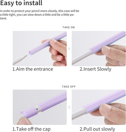 ELETIUO Silicone Case Compatible with Apple Pencil (USB-C),Protective Holder Grip Sleeve with Cap Accessories,Anti-Slip Cover Supports Magnetic Compatible with Apple Pencil 3rd Generation,Carrot