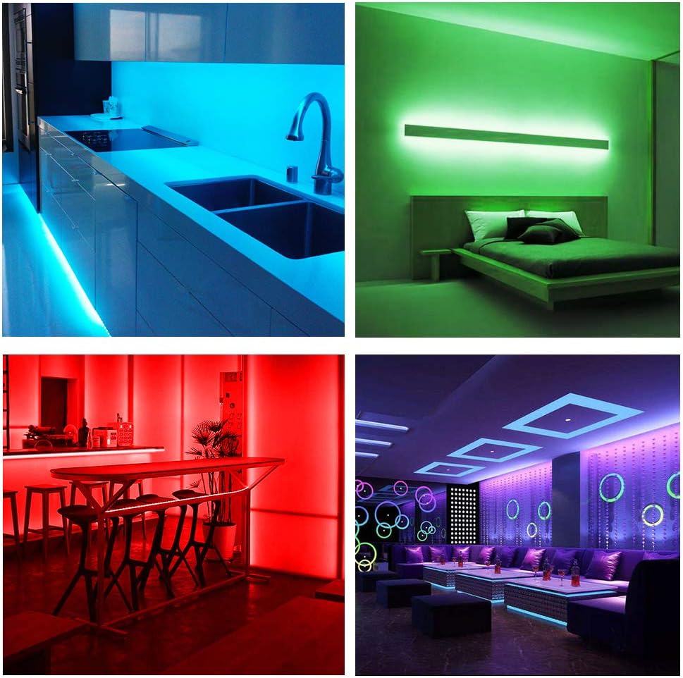 DAYBETTER Led Strip Lights 32.8ft Kit with Remote and Power Supply Color Changing
