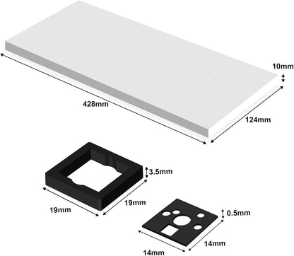 Sound Dampening Foam for Mechanical Keyboard Bottom, Made of YM40-Sponge (10mm Thick)