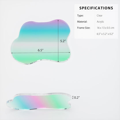 Acrylic Coaster Decorative Plates, Irregular Bar Drink Coaster, Clear Cloud Shape Coffee Cup Coaster, Perfect for Tabletop Protection and Accessories Display.(Gold)