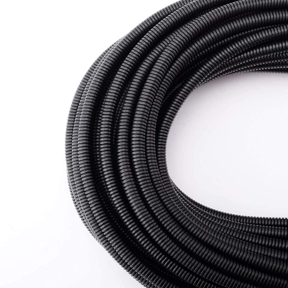 ZhiYo 100 FT 1/4” Wire Loom Split Tubing Auto Wire Conduit Flexible Cover