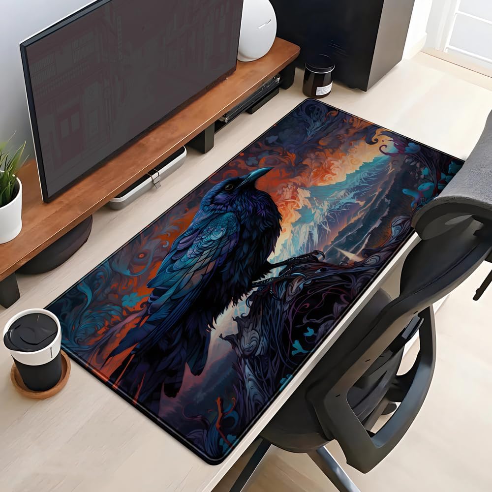 World Map Desk Mat Historical World Map Desk Pad Extra Large Computer Mouse Pad XL Black Topographic Mousepad Keyboard Pad for Desk Gaming Computer Laptop Office Non-Slip Desk Pad 31.5x11.8 in
