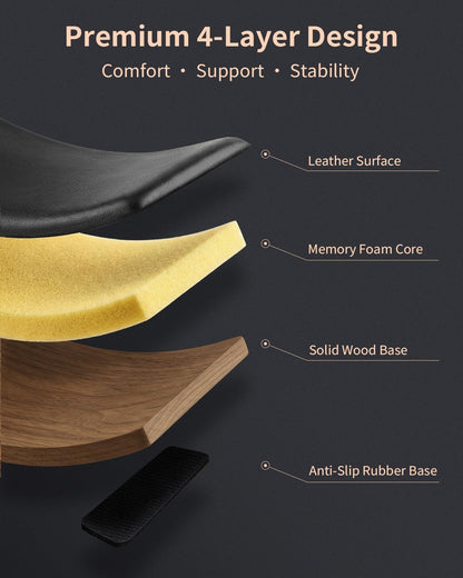 ASFSKY Keyboard and Mouse Wrist Rest Set for 60%-75% Compact Keyboards – Ergonomic Wooden Support Pad with PU Leather & Memory Foam, Anti-Slip Rubber Base for Gaming, Office & Typing Pain Relief