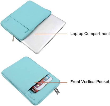 MOSISO Laptop Case 13.3 inch, 13-13.3 inch Laptop Sleeve Compatible with MacBook Air/Pro 13/Pro 14 M5 M4 M3 M2 M1, HP Dell ASUS Lenovo,Polyester Vertical Computer Sleeve Bag with Pocket, Antique Green - Colors B