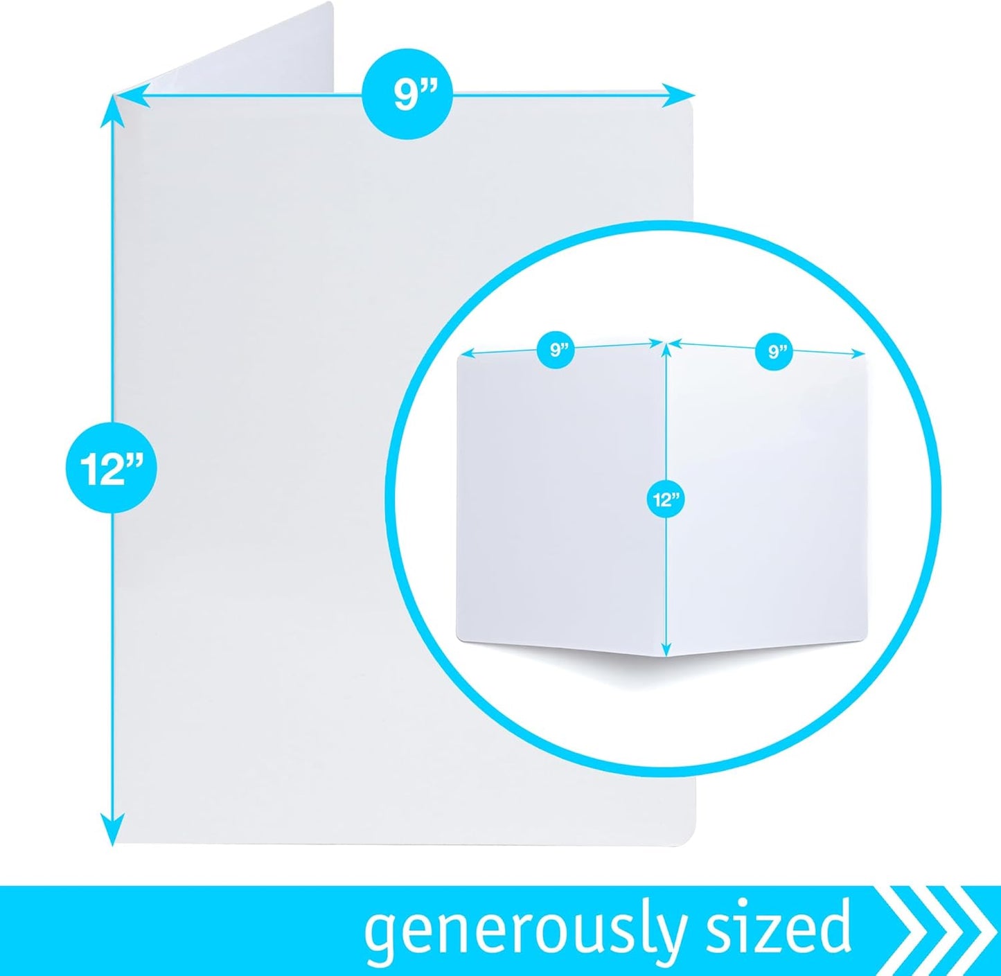 Dry Erase White Board, Foldable Double Sided Magnetic 9x12 in. Small Desktop Size