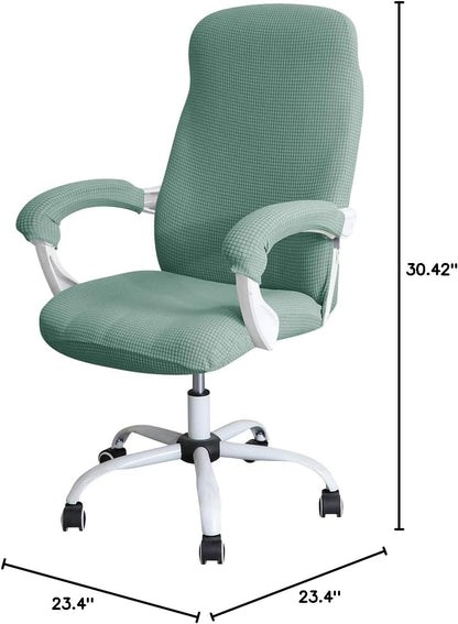 FORCHEER Office Chair Armrest Covers 12-15 Inch Velvet Elastic Black Arm Rest Covers for Desk Computer Chairs Washable