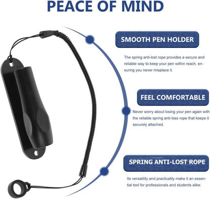 jojofuny 2-Pack Stylus Pen Hanging Ropes with Base Anti Lost Pen Tether for Desk and Tablet Secure Universal Holder Lanyard for Office and Classroom Use