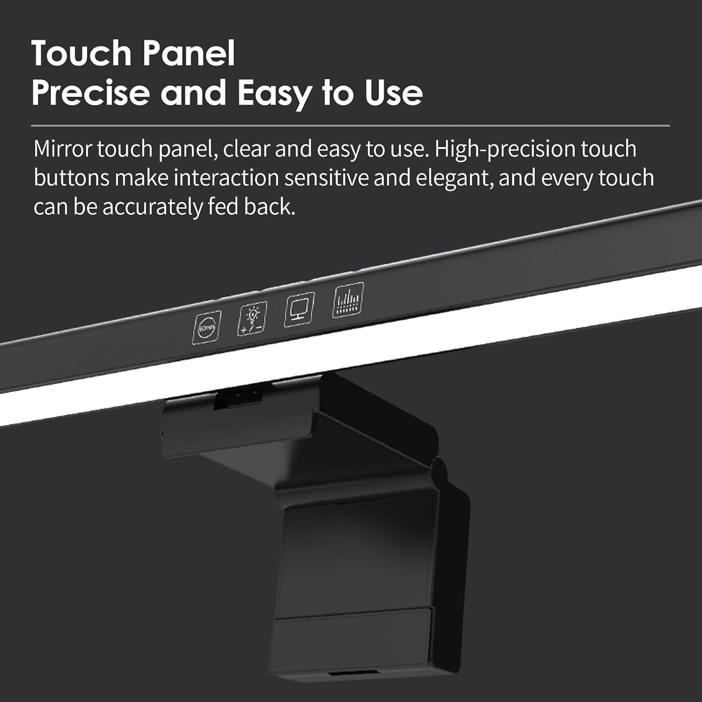 BY-J Computer Monitor Light Bar, Eye-Care USB Reading LED Task Lamp with Touch Control, Fit for Curved Monitor, No Screen Glare Dimmable Desk Lamp Computer Monitor Light Bar for Screen Home Office
