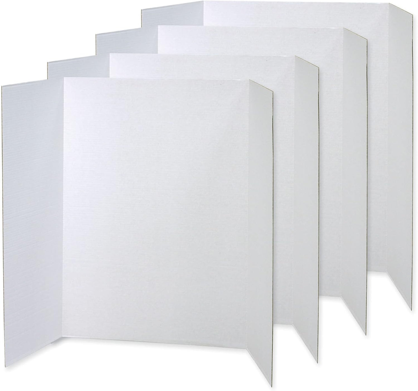 Pacon Presentation Boards, Single Wall, White, 48" x 36", 4 Count