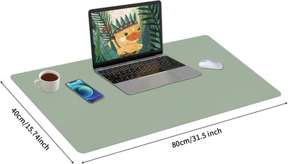 Bloss Leather Desk Pad and Keyboard Wrist Rest, Large Mouse Pad + Keyboard Pad+Mouse Wrist Support, Non-Slip Desk Mat Protector for Office, Home(31.5×15.7 Inches,Beige) - Colors B