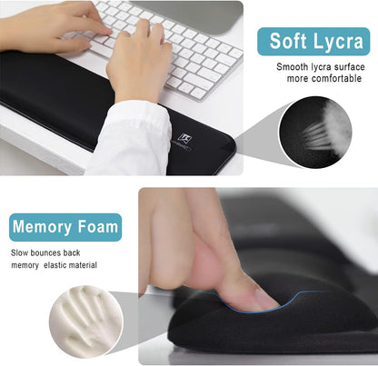 WB WEIRDBEAST Keyboard Wrist Rest Large Mouse Pad Wrist Support for Computer, 4 in 1 Memory Foam Keyboard Pad Desk Mat Ergonomic Hand Rest Wrist Cushion for Home Office Gaming-Pink