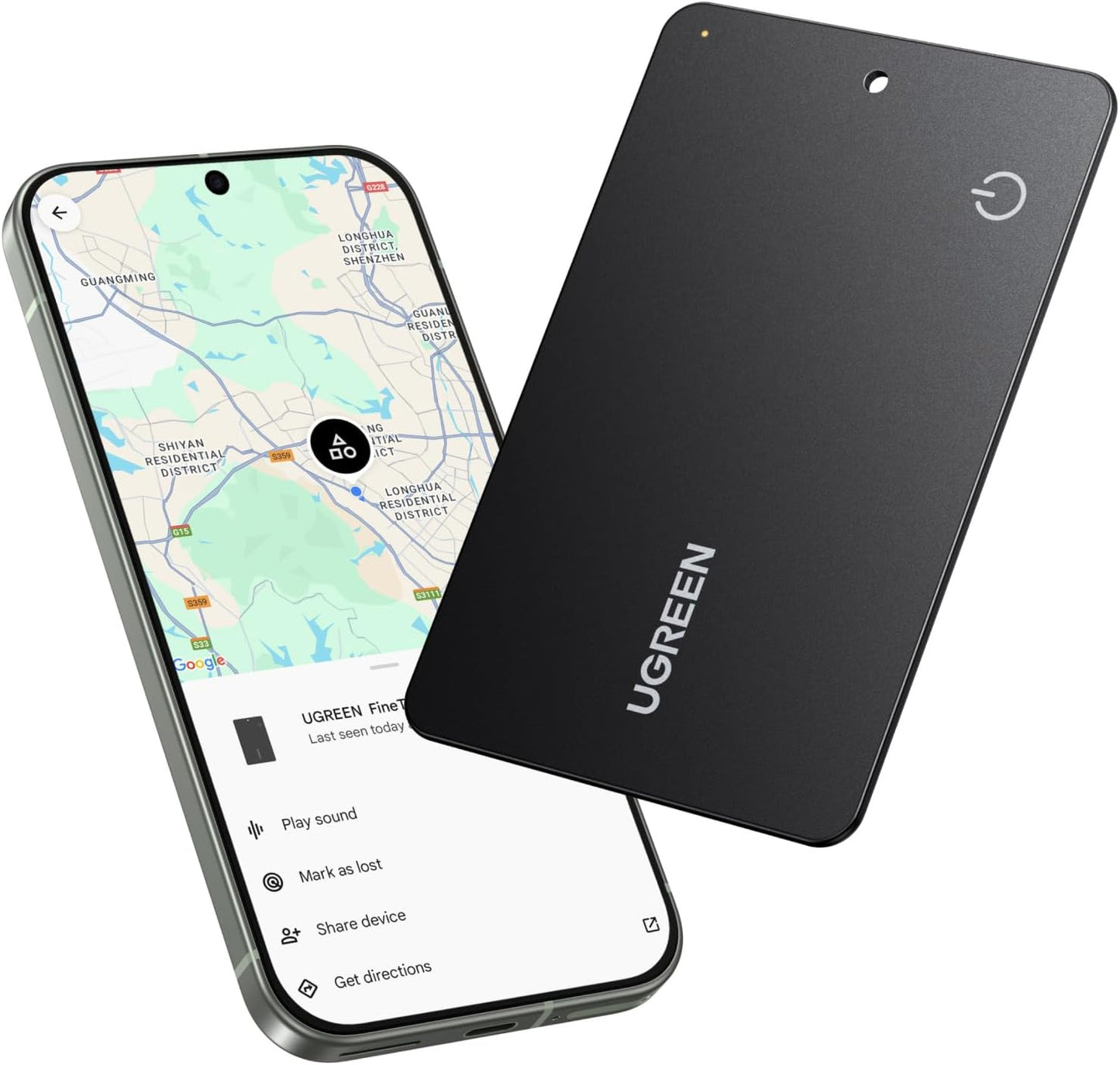 UGREEN FineTrack Slim G (Android Only) Wallet Tracker Card, 5-Year Battery Bluetooth Tracker Card Work with Find Hub App, IP68 Waterproof Smart Google Tracker Card for Wallet Luggage[Google Certified]