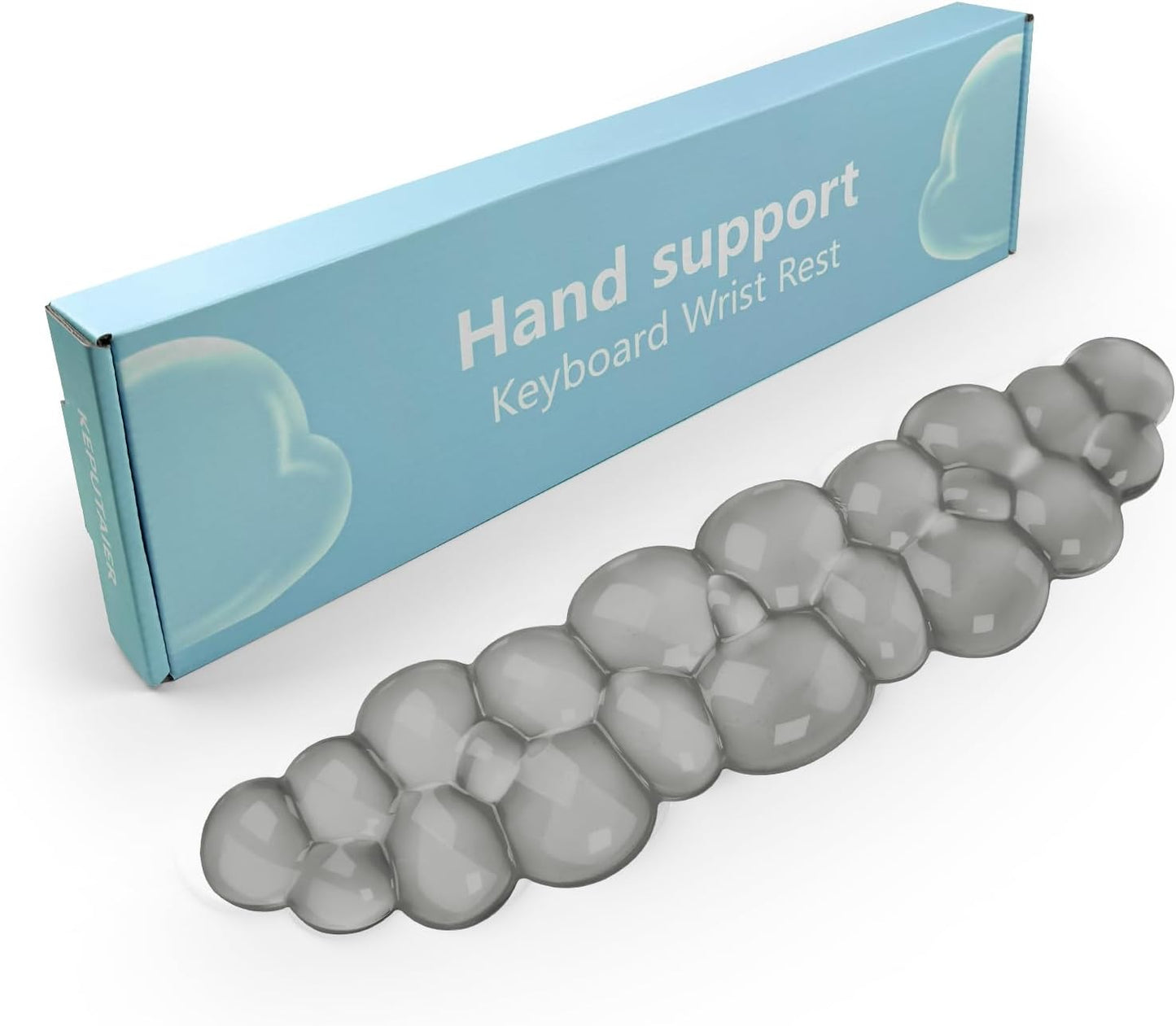 Gel Cloud Keyboard and Mouse Wrist Rest, Cute Wrist Support and Arm Support Keyboard Rest for Keyboard and Mouse Typing Pain Relief，Suitable for Office/Computer/Laptop/Gaming（White）