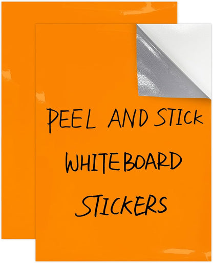 Dry Erase Board Sticker- Whiteboard Stickers-8.27''x11.69'' Removable Dry Erase Sheets- Fridge Dry Erase Paper for Wall/Desk/Refrigerator/Door/Locker/Home/Office/Classroom (White-2Pcs)