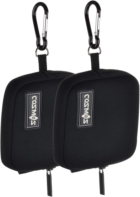 CM Pack of 2 Mini Pouch Case Bag Small Travel Storage Carrying Bag Compatible with MagSafe Power Adapter, Laptop Accessories Cables, Cords, USB Drives, Earphones
