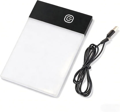 LED Light Board Mini A6 Portable Tracing LED Copy Board Light Box, Drawing Box Flip Book Kit Tablet Paint Pad, Eye Protective Adjustable Light Box 3.3 x 5.1in