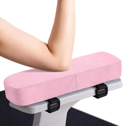 Smiry Ergonomic Office Chair Armrest Pads, Memory Foam Arm Rest Covers, Non-Slip Armrest Cushion with Adjustable Buckles and Straps, Elbow Relief for Desk, Gaming & Wheelchair (Black, Set of 2)