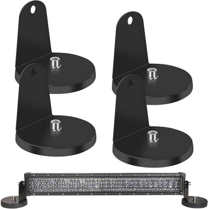 Magnetic Light Bar Mount, Powerful Magnetic Base LED Light Bar Mounting Brackets for Offroad Driving Lighting（2PCS）
