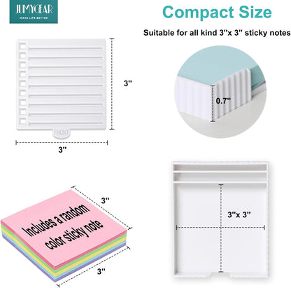 [Upgraded 5-in-1] Sticky Note Stencil and Holder Compatible with 3x3 Post-It Notes, Sticky Note Holder with 5 Templates for Making to-Do List, Checklist, Weekly Plan, Monthly Plan, Deadline