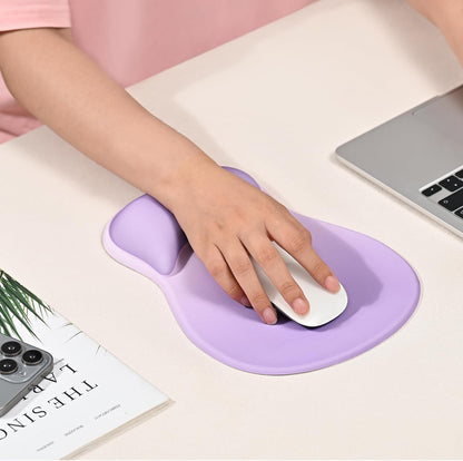 EooCoo Ergonomic Mouse Pad with Gel Wrist Rest Support, Middle Concave Design for Natural Wrist Alignment, Non-Slip Base Mousepad for Laptop, Computer, Office Desk Accessories, Carpal Tunnel Syndrome