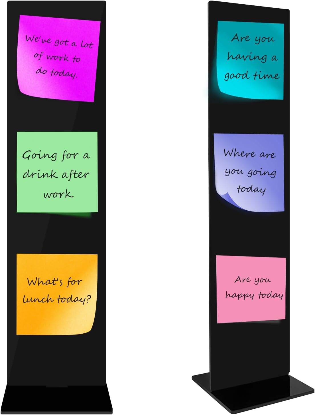 Detachable Acrylic Monitor Memo Board & Memo Message Board Holder by Computer Screen Sticky Note Stand Message Panel Reminder for Office Desk Accessories.2PCS Clear