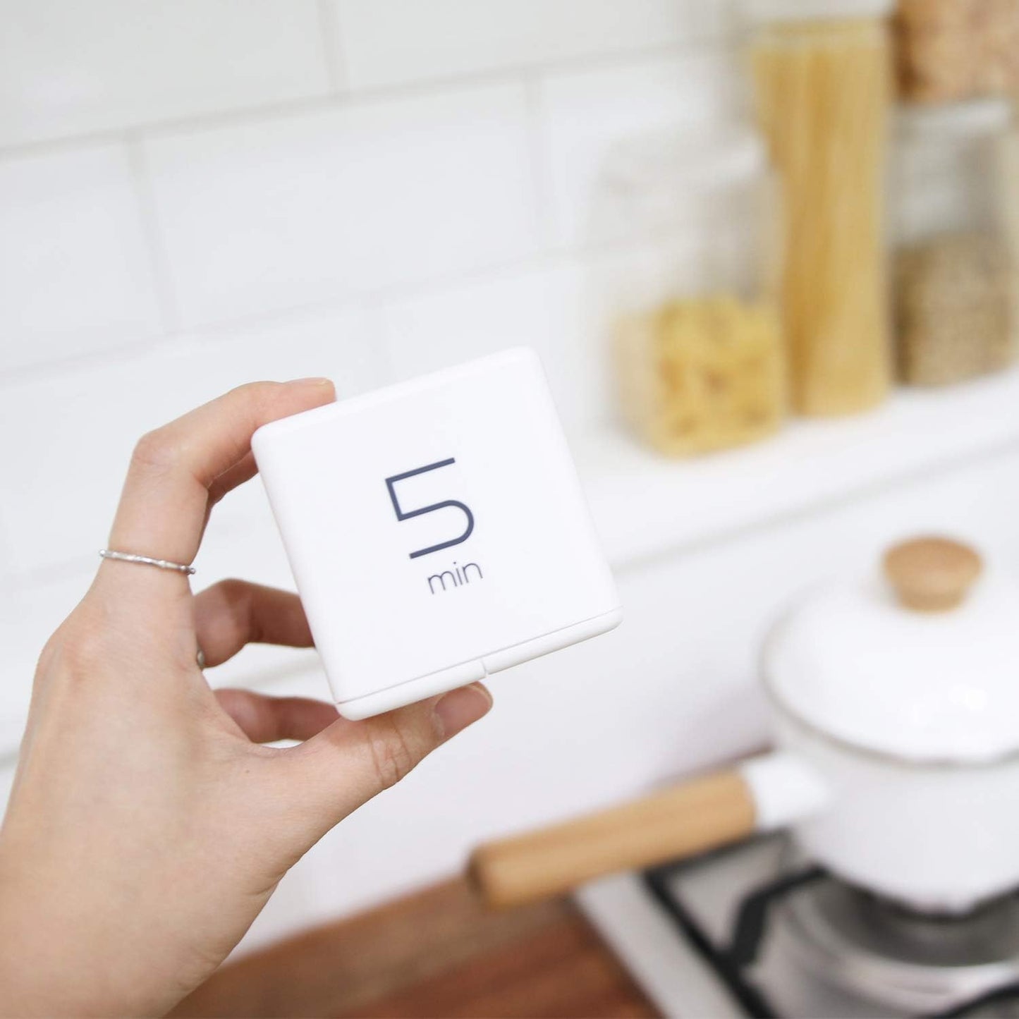 mooas Cube Timer (Mint), Flip Timer Productivity Timer, Time Management, Block Timer Kids Cube Timer Kitchen Timer Desk Timer for Studying Workout Classroom 1, 3, 5, 10 min Timer Setting