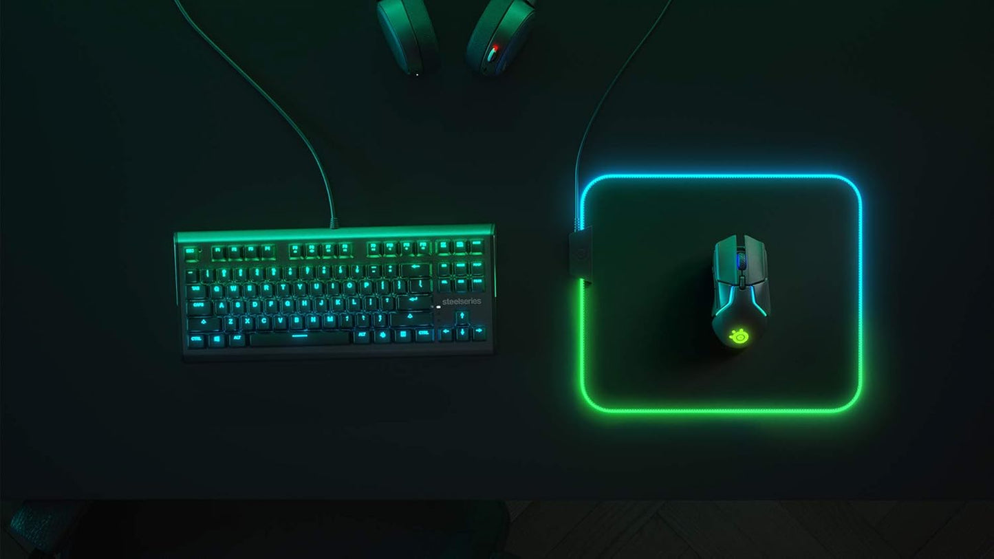 SteelSeries QcK Gaming Mouse Pad - XXL Cloth - Peak Tracking and Stability - Esports Mousepad - Never-Slip - Full Desk Coverage