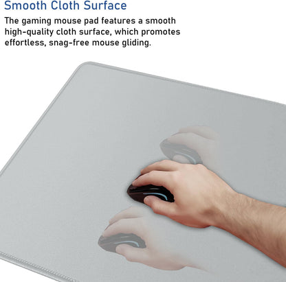 Large Extended Gaming Mouse Pad with Stitched Edges, (31.5X15.7In) Durable Non-Slip Natural Rubber Base, Waterproof Computer Keyboard Pad Mat for Esports Pros/Gamer/Desktop/Office/Home-Black