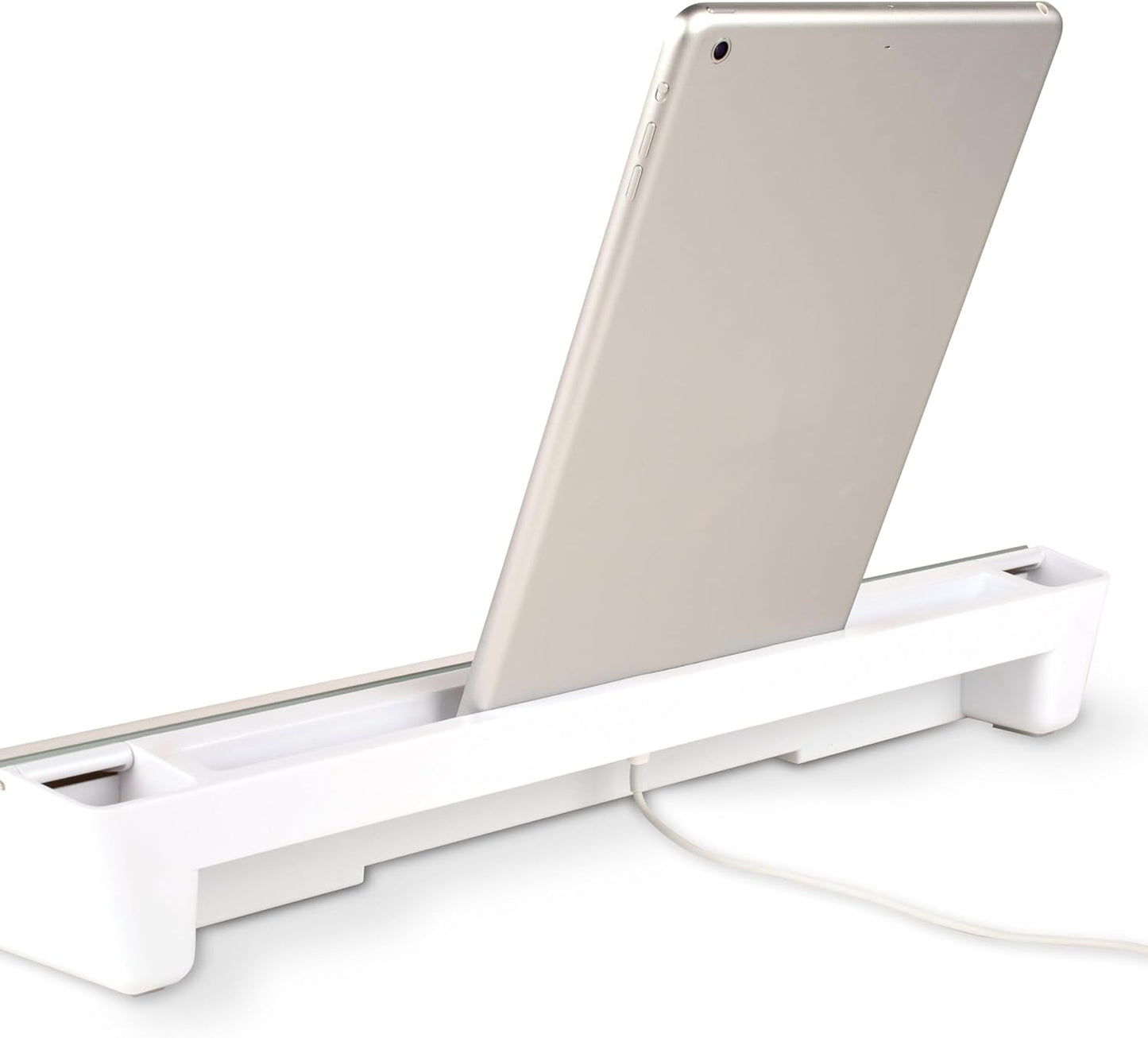 Quartet Glass Dry Erase White Board, Flip-Top Desktop Pad for Notetaking, 18" x 6" Whiteboard with Storage, Templates and Dry Erase Marker, White Surface (Q090F04-R)