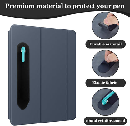 4PCS Universal Stylus Holder,Tablet Pen Cover,Elastic Cover for Stylus Pen,Self-Adhesive Pen Holder - Black,Pink,Gray,Blue