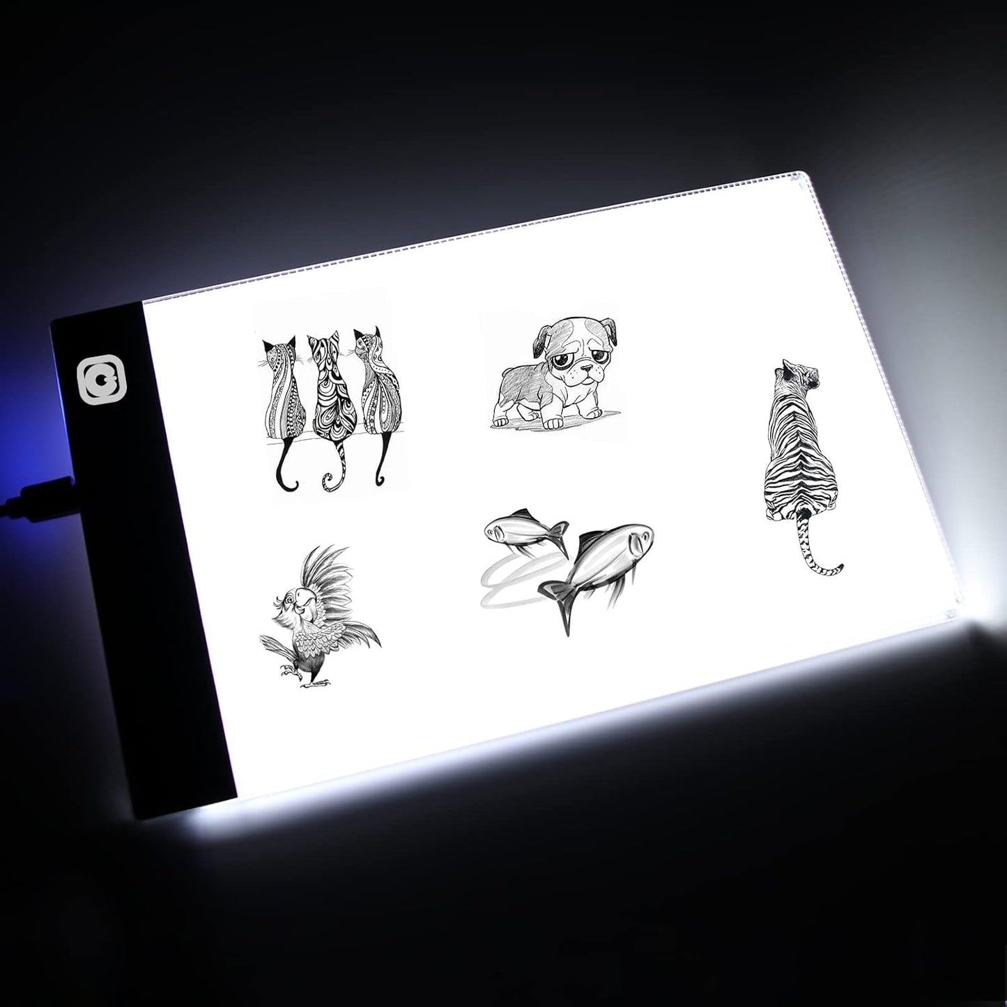 Flip Book Kit with Light Pad - A5 LED Light Board/Box & 320 Sheets Flipbook for Drawing | Tracing | Sketching, Flip Books Paper with Holes & Binding Screws