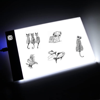 Flip Book Kit with Light Pad - A5 LED Light Board/Box & 320 Sheets Flipbook for Drawing | Tracing | Sketching, Flip Books Paper with Holes & Binding Screws