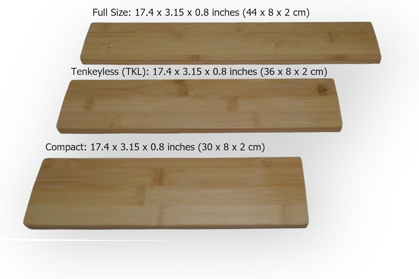 Kothar Wooden/Bamboo Keyboard Wrist Rest - Ergonomic Design, Comfortable Support for Mechanical Keyboards, Office & Gaming Use (TKL, Black)