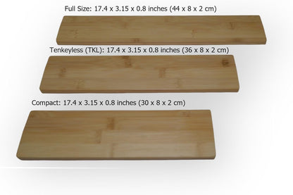 Kothar Wooden/Bamboo Keyboard Wrist Rest - Ergonomic Design, Comfortable Support for Mechanical Keyboards, Office & Gaming Use (TKL, Black)