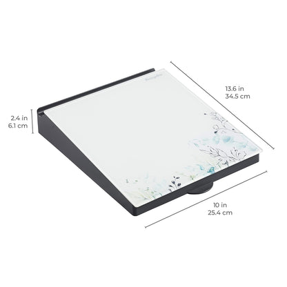 ECR4Kids MessageStor Dry-Erase Glass Board Memo Station, Desk Organizer, Assorted