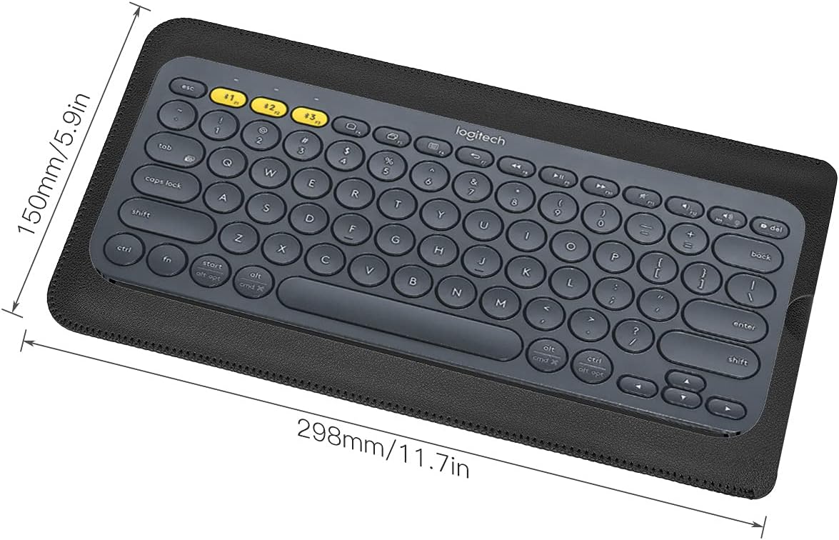 PU Leather Keyboard Sleeve Case for Logitech MX Keys Advanced/Mechanical Illuminated Performance Keyboard, Logitech MX Keys S Travel Bag-Black