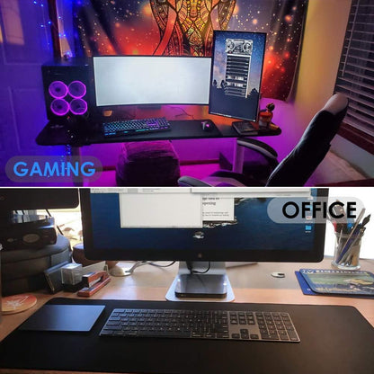 KTRIO Large Gaming Mouse Pad Desk Mat, Superior Micro-Weave Cloth for Precise Mouse Control, Non-Slip Rubber Base, Stitched Edges, Water-Resistant, for Gamer, Office & Home, 31.5" x 11.8" inches