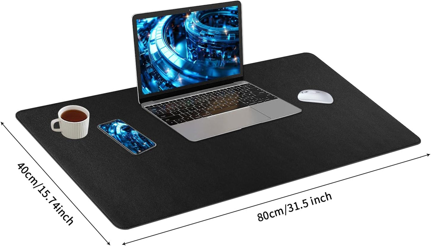 Bloss Leather Desk Pad and Keyboard Wrist Rest, Large Mouse Pad + Keyboard Pad+Mouse Wrist Support, Non-Slip Desk Mat Protector for Office, Home(31.5×15.7 Inches,Beige) - Colors B