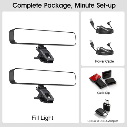 ALTSON 16W 2PCs Video Conference Lighting, LED Streaming Light Clip-On, Zoom Lighting for Computer Monitor Webcam Laptop, Desk Ring Light for Video Recording Podcast, Eye-Caring&360° Rotary Backlight