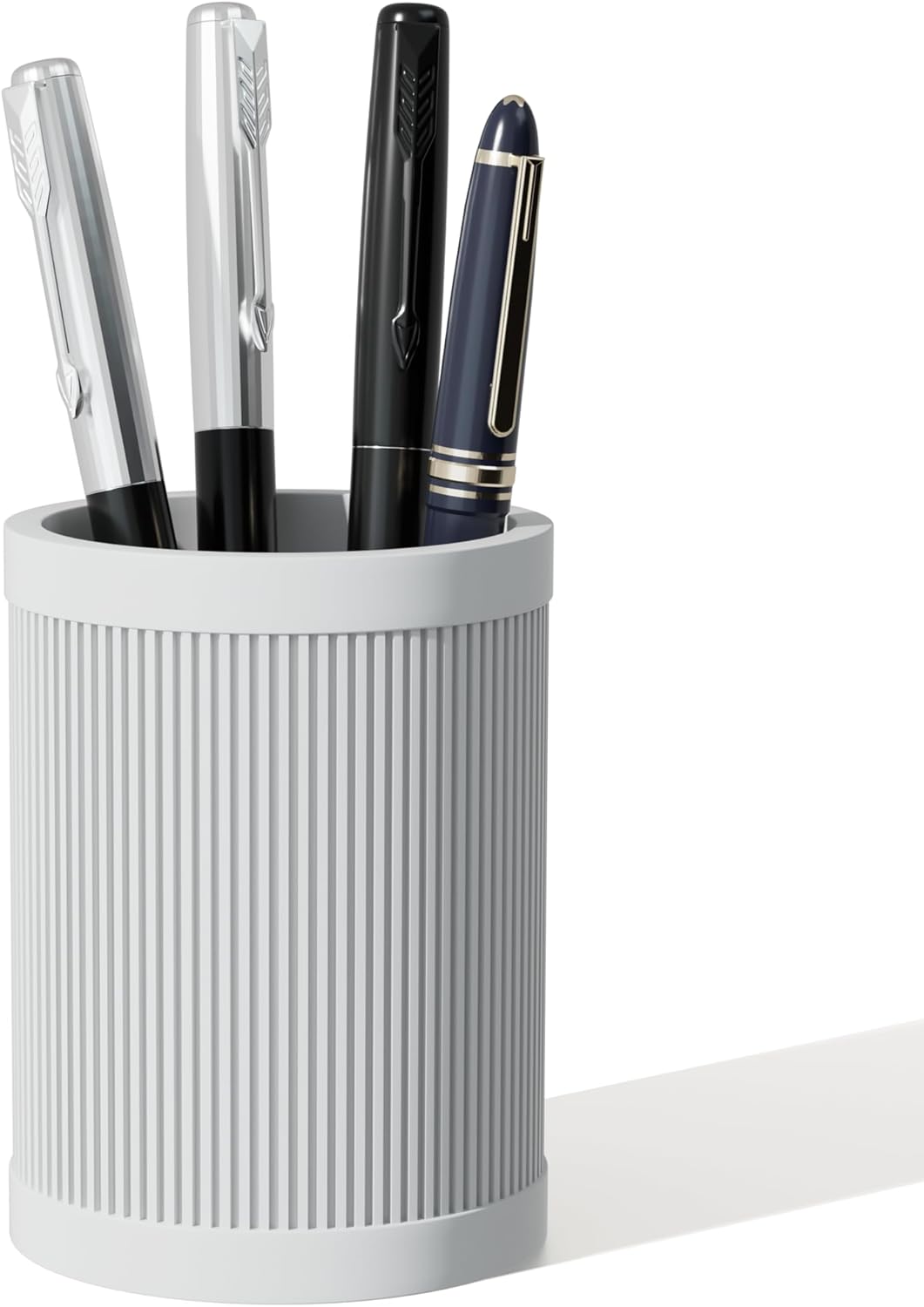 HighHerz Aesthetic Pen Holder For Desk, Modern Silicone Pencil Holder, Stylish Office Desk Decor, Made of 5 mm Thickened Premium Silicone, Office Desk Organizer And Accessories (Black)