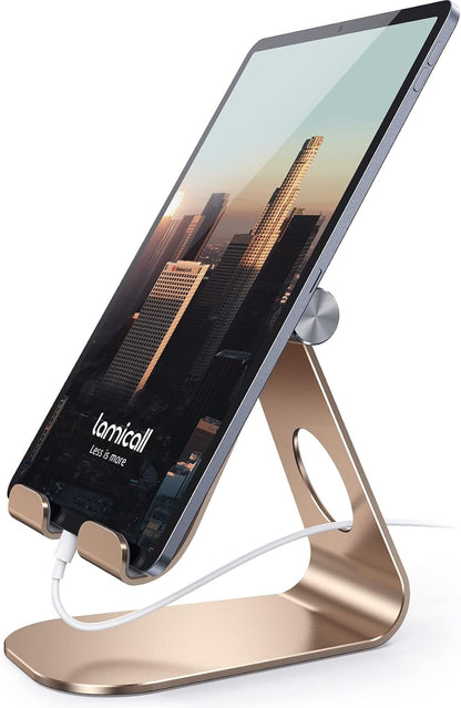 Lamicall S1 Tablet Stand, Adjustable Tablet Holder - Desktop Stand Dock Holder for 4-13" Tablet, iPad Pro 11, 9.7, 10.5, 12.9 Air Mini, Kindle, Tab, Switch, Viral Podcast Video Office Desk Accessories