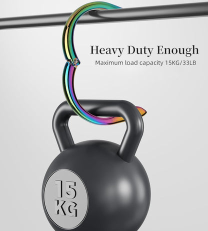 enGMOLPHY Bag Hook Hanger, Holds Up to 33LB, Purse Hook for Desk, Under Table Bar Handbag Hanger, Stylish Purse Holder Storage Hook-Colorful