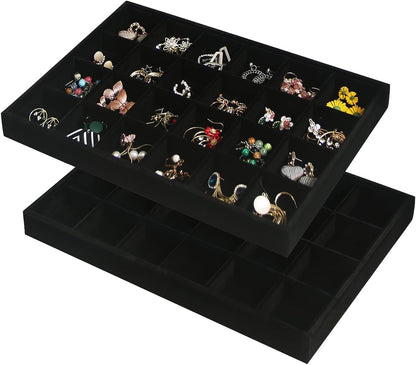 Coward Sunglass Organizer, Beige Velvet Glasses Trays - Eyeglasses Watches Jewelry Display - Men Women (8 Grids)