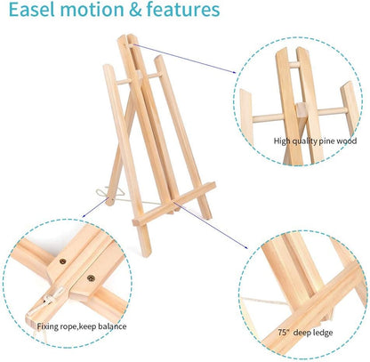 12 inch Tabletop Display Artist Easel Stand, Art Craft Painting Easel, Wooden Easel Apply to Kids Artist Adults Students Classroom Etc.
