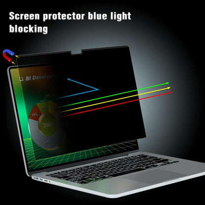 PYS Magnetic Laptop Privacy Screen Filter 15.6 Inch 16:9 - Detachable Computer Screen Privacy Shield, Anti-Glare Blue Light, Removable 15.6" Screen Protector for Lenovo, HP, Dell, Acer, ASUS