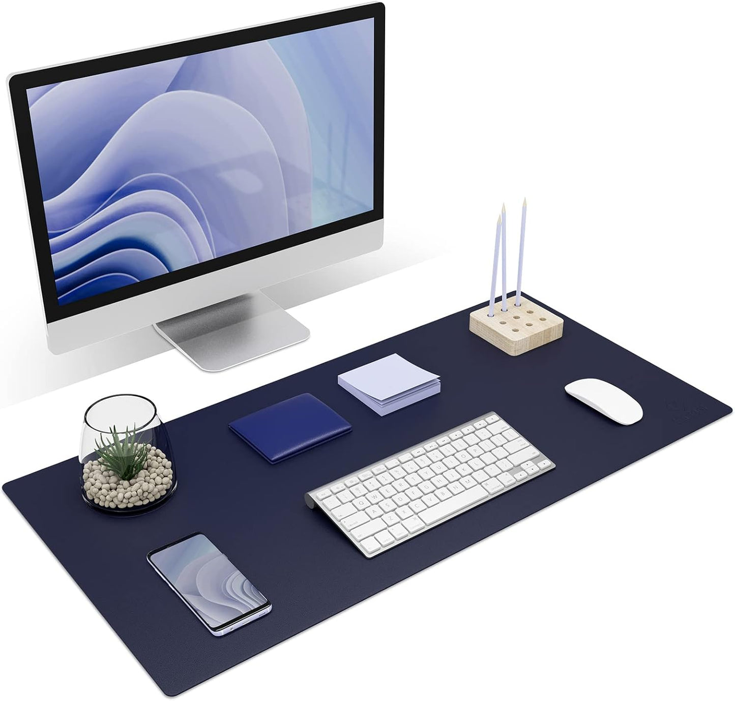 K KNODEL Non-Slip Desk Mat, Desk Pad, Desk Blotter, Desktop Mat for Desk, Large Desk Protector, Office Computer and Laptop Mat for Desk (31.5"x15.7", Brown)