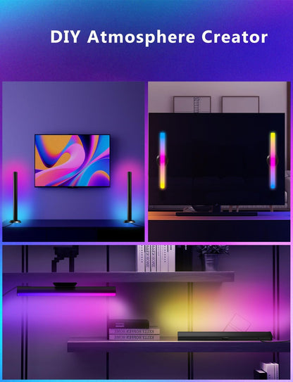 DAYBETTER Smart LED Light Bars, RGB Light Bar, 14 Inches TV Backlights with Scene and Music Modes, Smart Light Bars with Multiple Placement Options, Mood Lighting, PC Gaming Light Bar for Room Decor