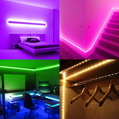 DAYBETTER Led Strip Lights 32.8ft Kit with Remote and Power Supply Color Changing