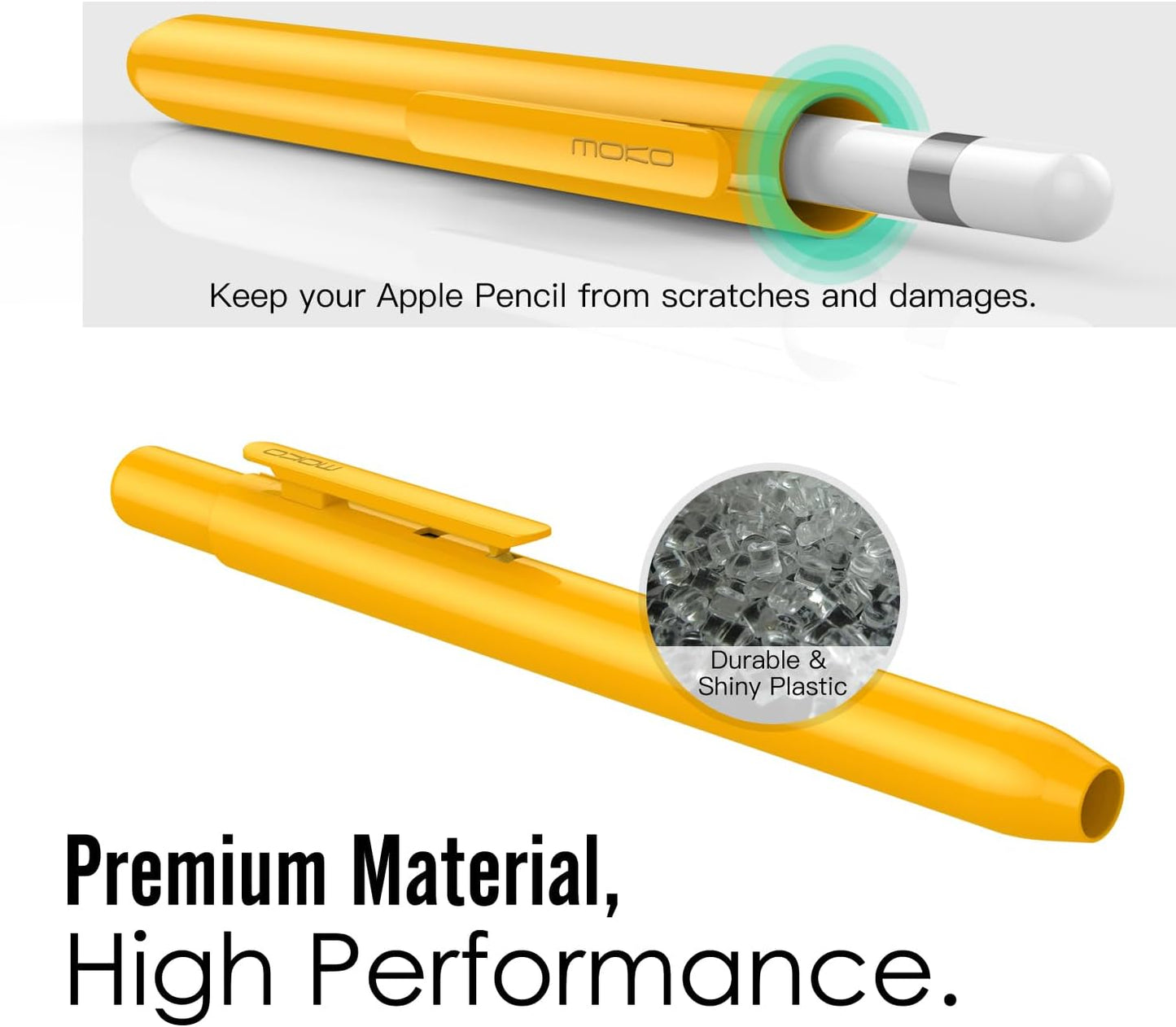 MoKo Holder Case for Apple Pencil 1st Generation, Retractable Apple Pencil 1st Case Protective iPad Pencil Sleeve Skin Cover with Sturdy Clip, Pink